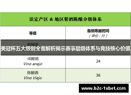 美冠杯五大级别全面解析揭示赛事层级体系与竞技核心价值