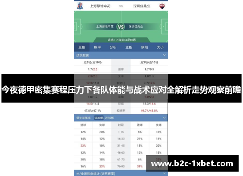 今夜德甲密集赛程压力下各队体能与战术应对全解析走势观察前瞻