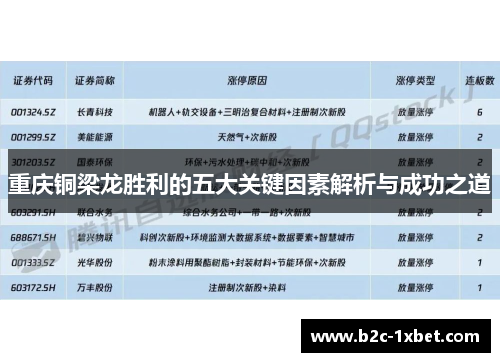 重庆铜梁龙胜利的五大关键因素解析与成功之道